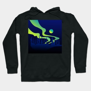 Northern Lights Winter Solstice Indigenous WAWEZHI CANADA Hoodie